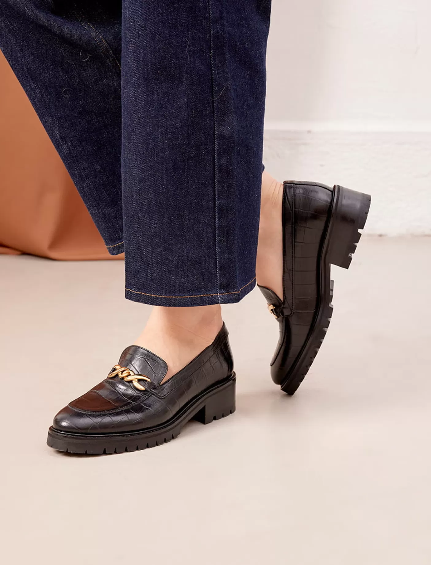 Women Pied de Biche Loafers And Derbies<Agnes