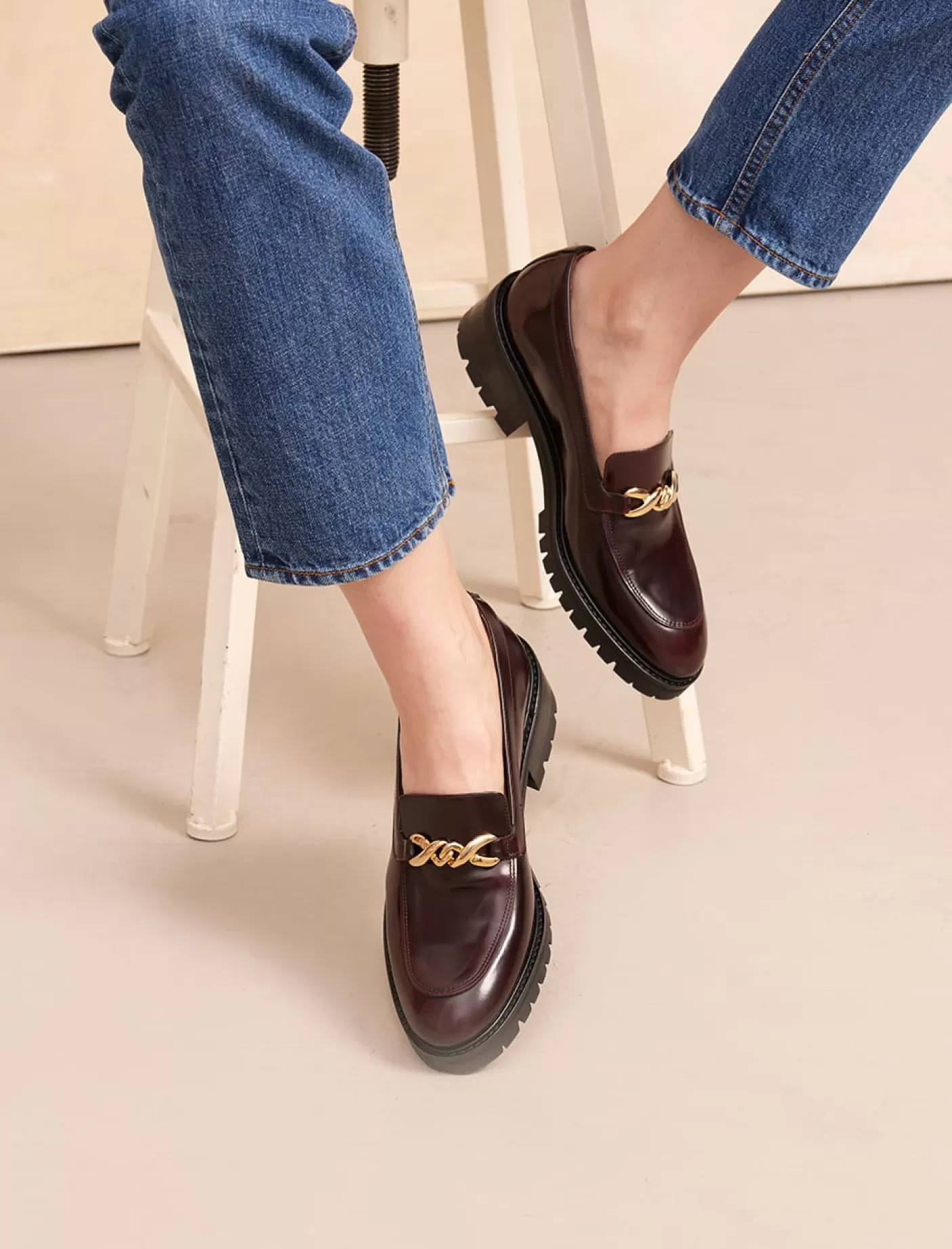 Women Pied de Biche Loafers And Derbies<Agnes