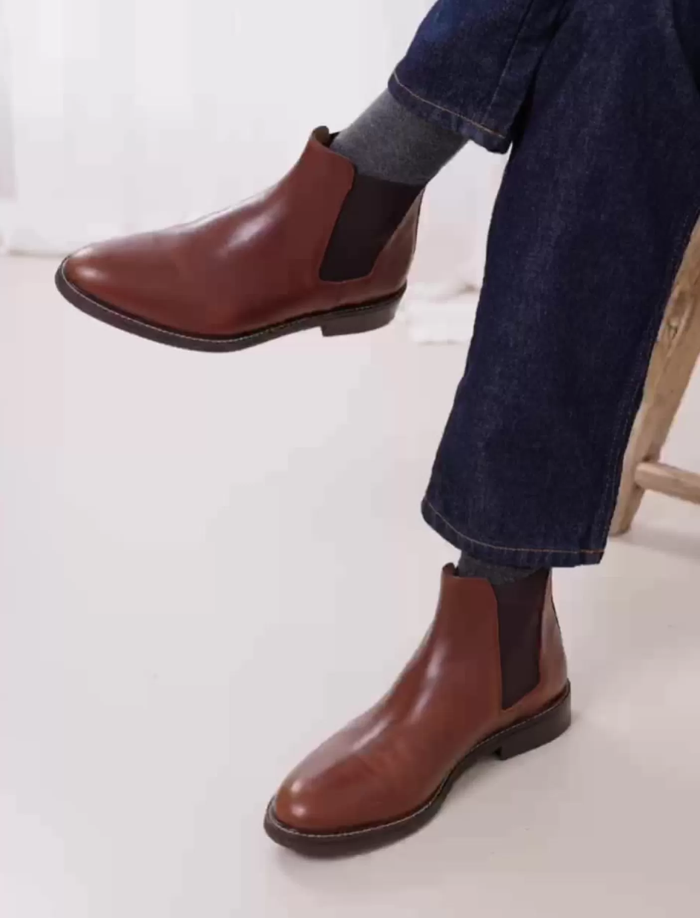 Men Pied de Biche Ankle Boots<Chelsea Boots Casual V2