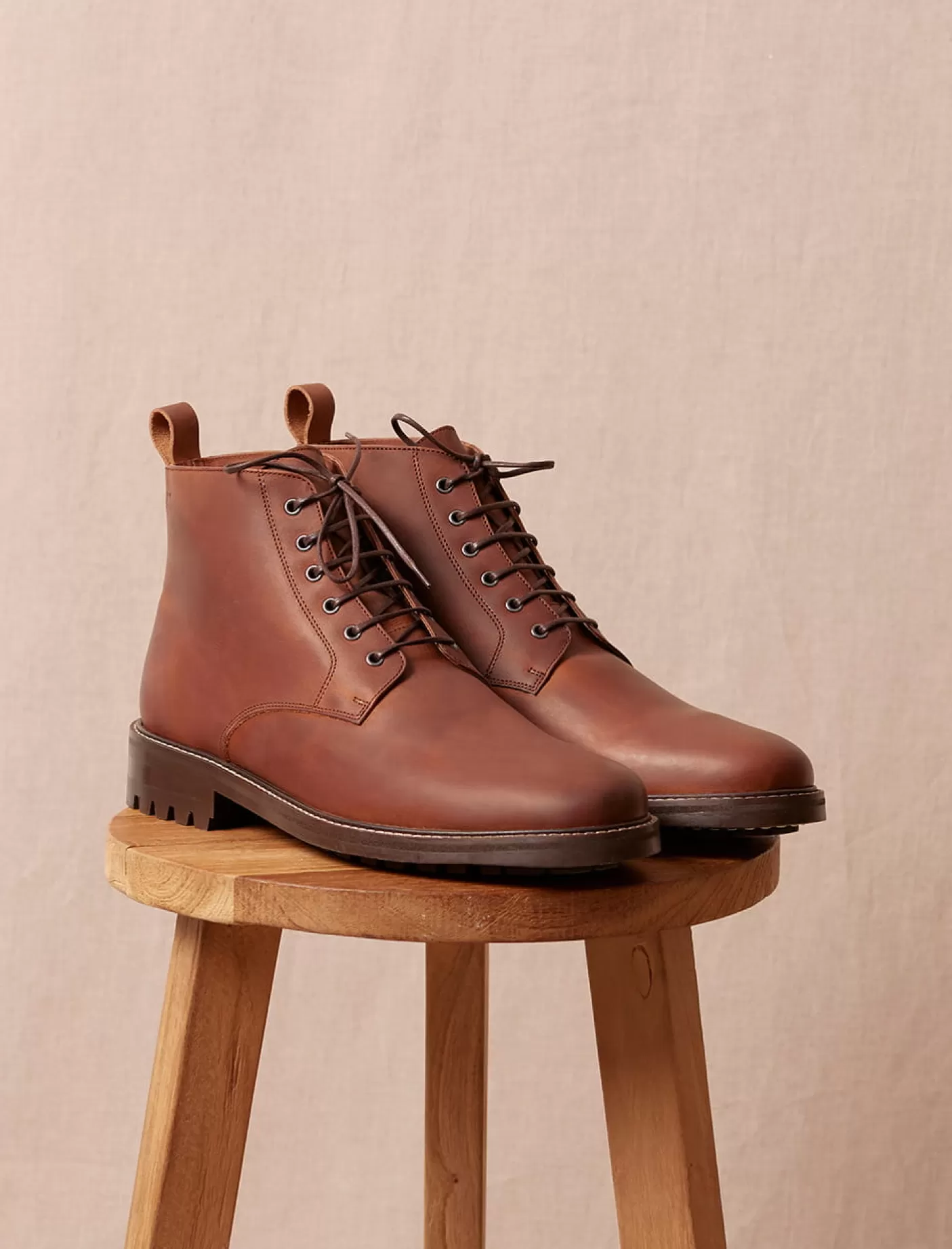 Men Pied de Biche Ankle Boots<Chukka Boots Commando Stuffed