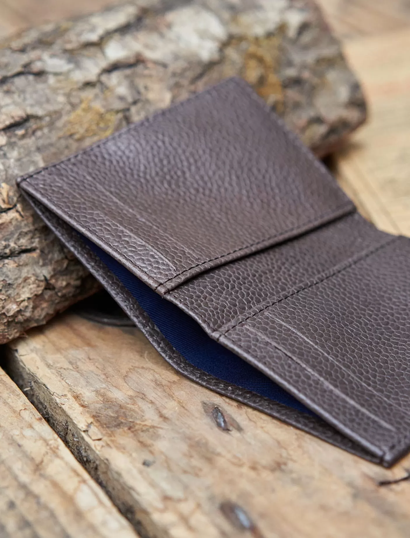 Men Pied de Biche Leather Goods<Grainy Card Holder