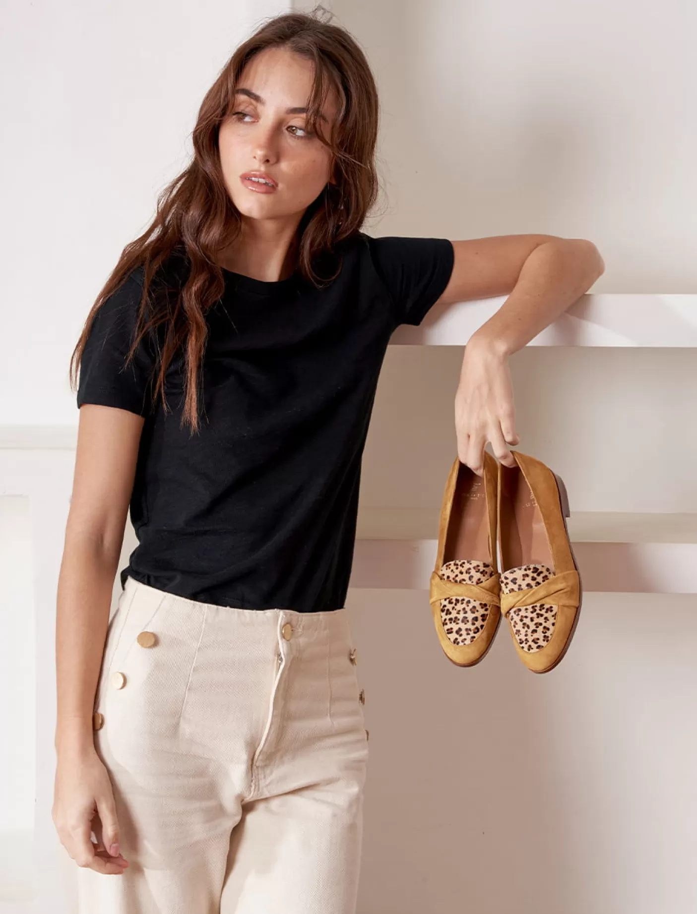 Women Pied de Biche Loafers And Derbies<Lilly